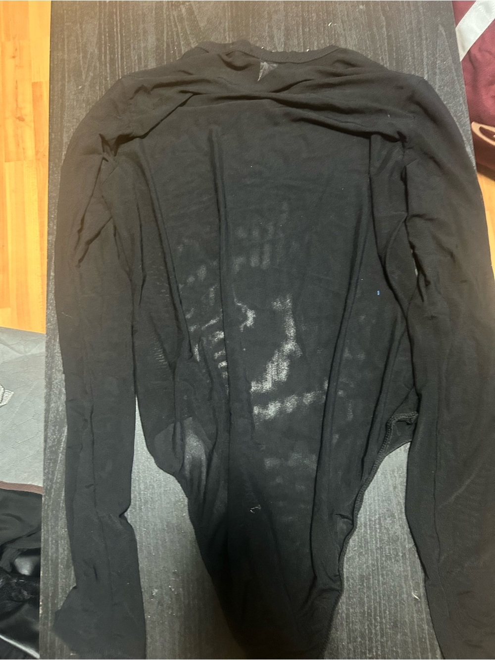 Women's Black Long-Sleeve Bodysuit